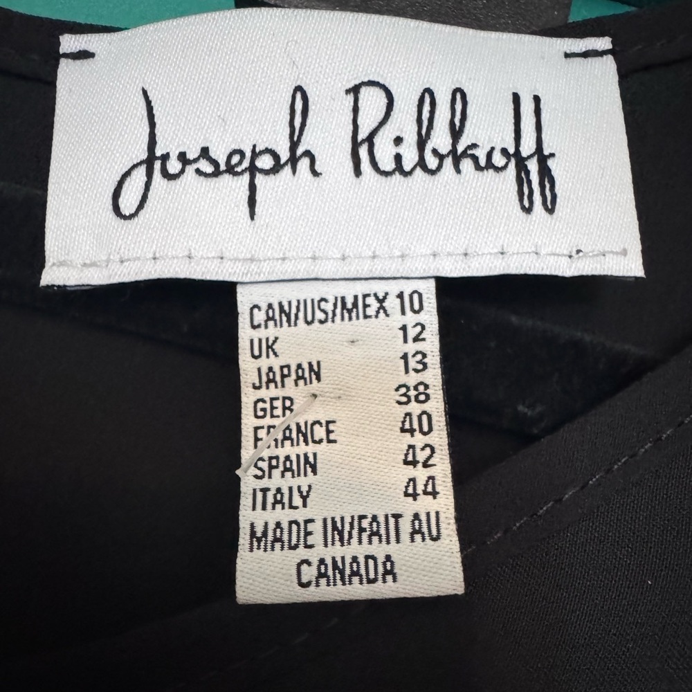 Joseph Ribkoff Black & Metallic Embroidered Blouse, Sz 10 - Picture 3 of 5